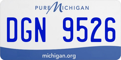 MI license plate DGN9526