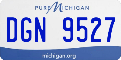 MI license plate DGN9527