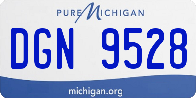 MI license plate DGN9528