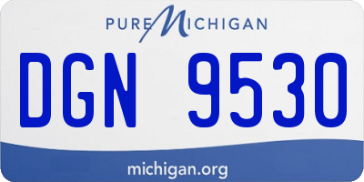 MI license plate DGN9530