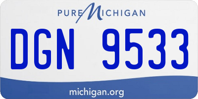 MI license plate DGN9533