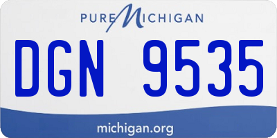 MI license plate DGN9535