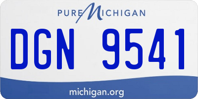 MI license plate DGN9541