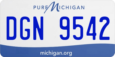 MI license plate DGN9542