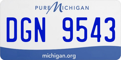 MI license plate DGN9543