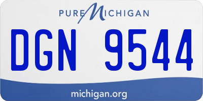 MI license plate DGN9544