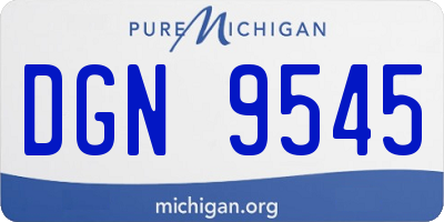 MI license plate DGN9545