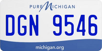 MI license plate DGN9546