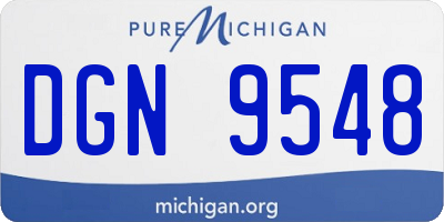 MI license plate DGN9548