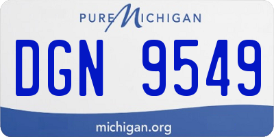 MI license plate DGN9549