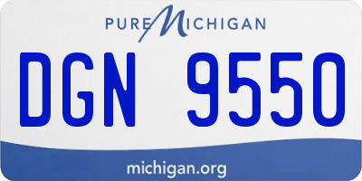 MI license plate DGN9550