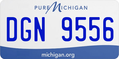 MI license plate DGN9556