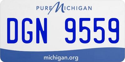 MI license plate DGN9559