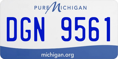 MI license plate DGN9561