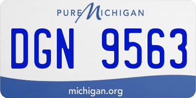 MI license plate DGN9563