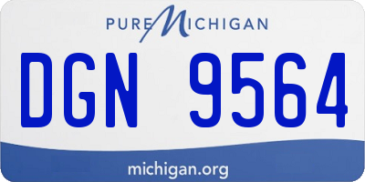 MI license plate DGN9564