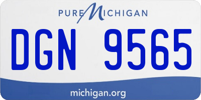 MI license plate DGN9565