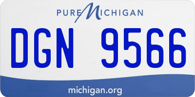 MI license plate DGN9566