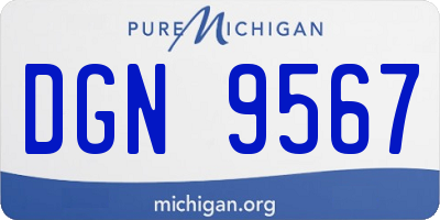 MI license plate DGN9567