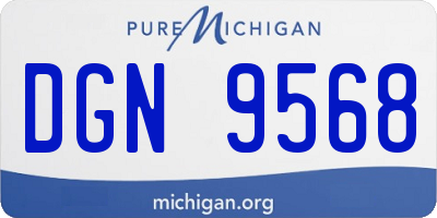 MI license plate DGN9568