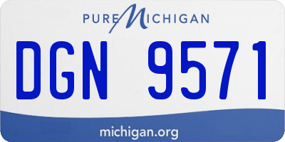MI license plate DGN9571