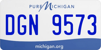 MI license plate DGN9573