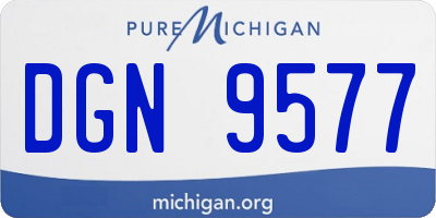 MI license plate DGN9577