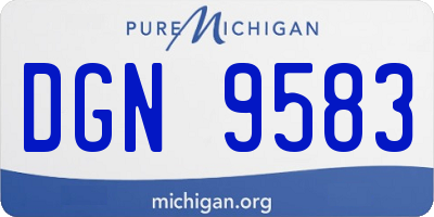MI license plate DGN9583