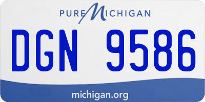 MI license plate DGN9586
