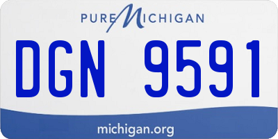 MI license plate DGN9591