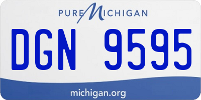 MI license plate DGN9595