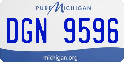 MI license plate DGN9596