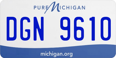 MI license plate DGN9610