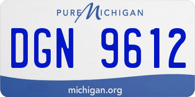 MI license plate DGN9612