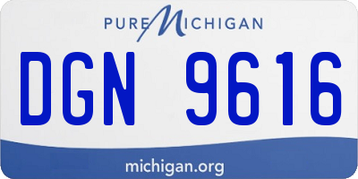 MI license plate DGN9616