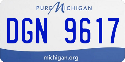 MI license plate DGN9617