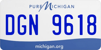 MI license plate DGN9618