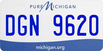 MI license plate DGN9620
