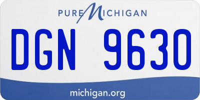 MI license plate DGN9630