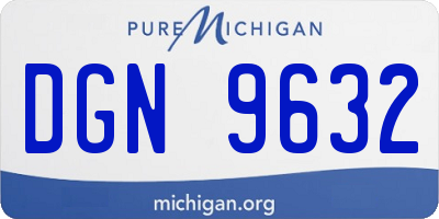 MI license plate DGN9632