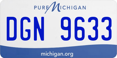 MI license plate DGN9633