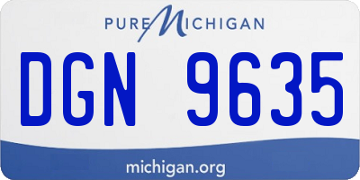 MI license plate DGN9635