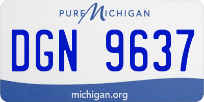 MI license plate DGN9637