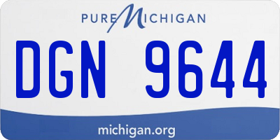MI license plate DGN9644