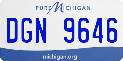MI license plate DGN9646