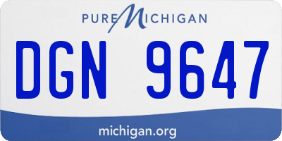 MI license plate DGN9647