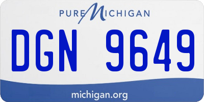 MI license plate DGN9649