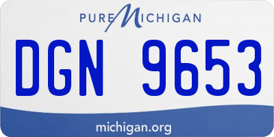 MI license plate DGN9653