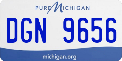 MI license plate DGN9656
