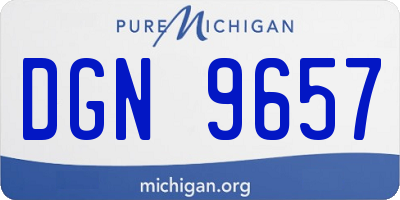 MI license plate DGN9657